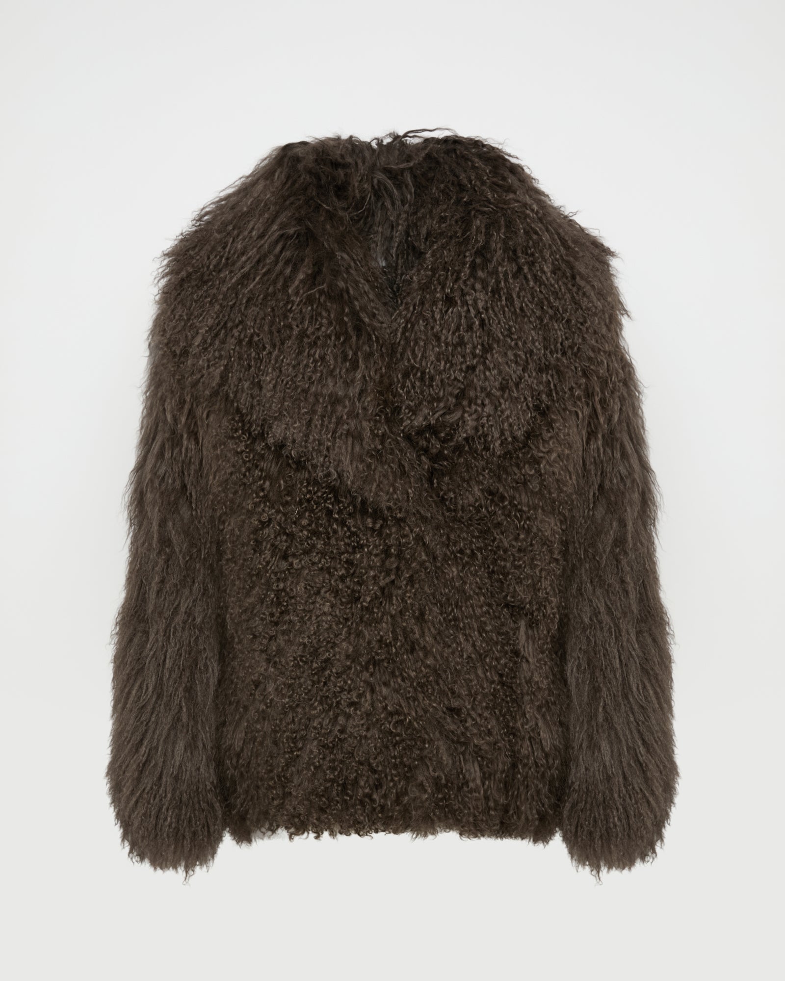 Oversized Long-Haired Lamb Jacket -Yves Salomon