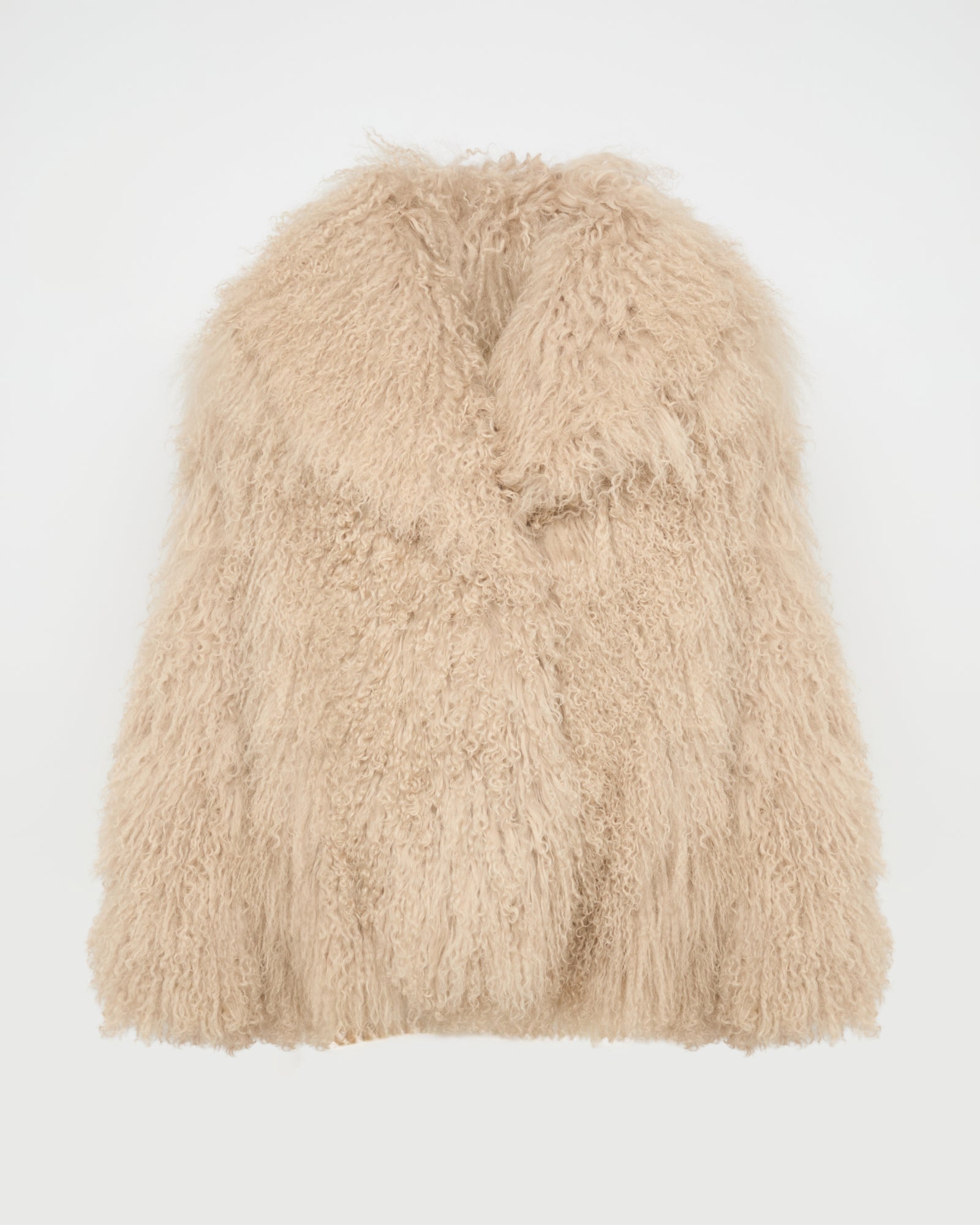 Oversized Long-Haired Lamb Jacket -Yves Salomon
