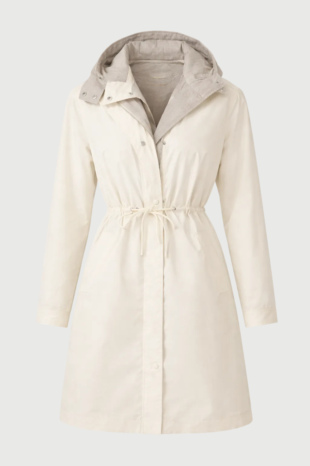 Parka in linen reversible waterproof technical fabric -Yves Salomon - New spring summer collection