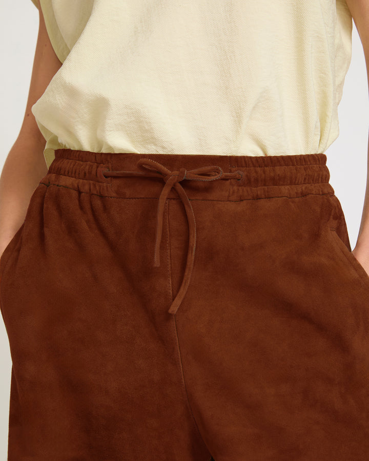 Double-sided lambskin culottes