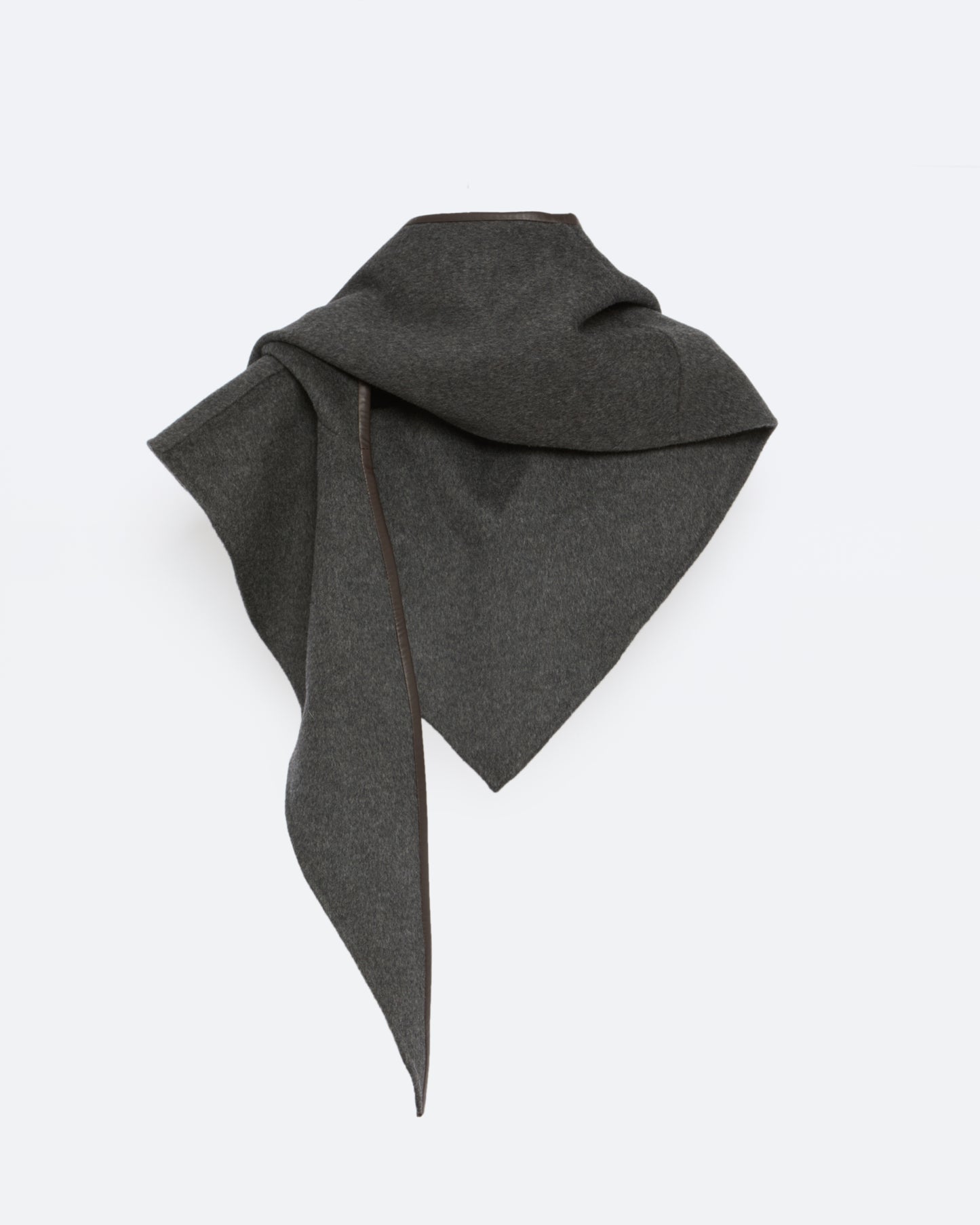 Double-sided cashmere wool hooded scarf