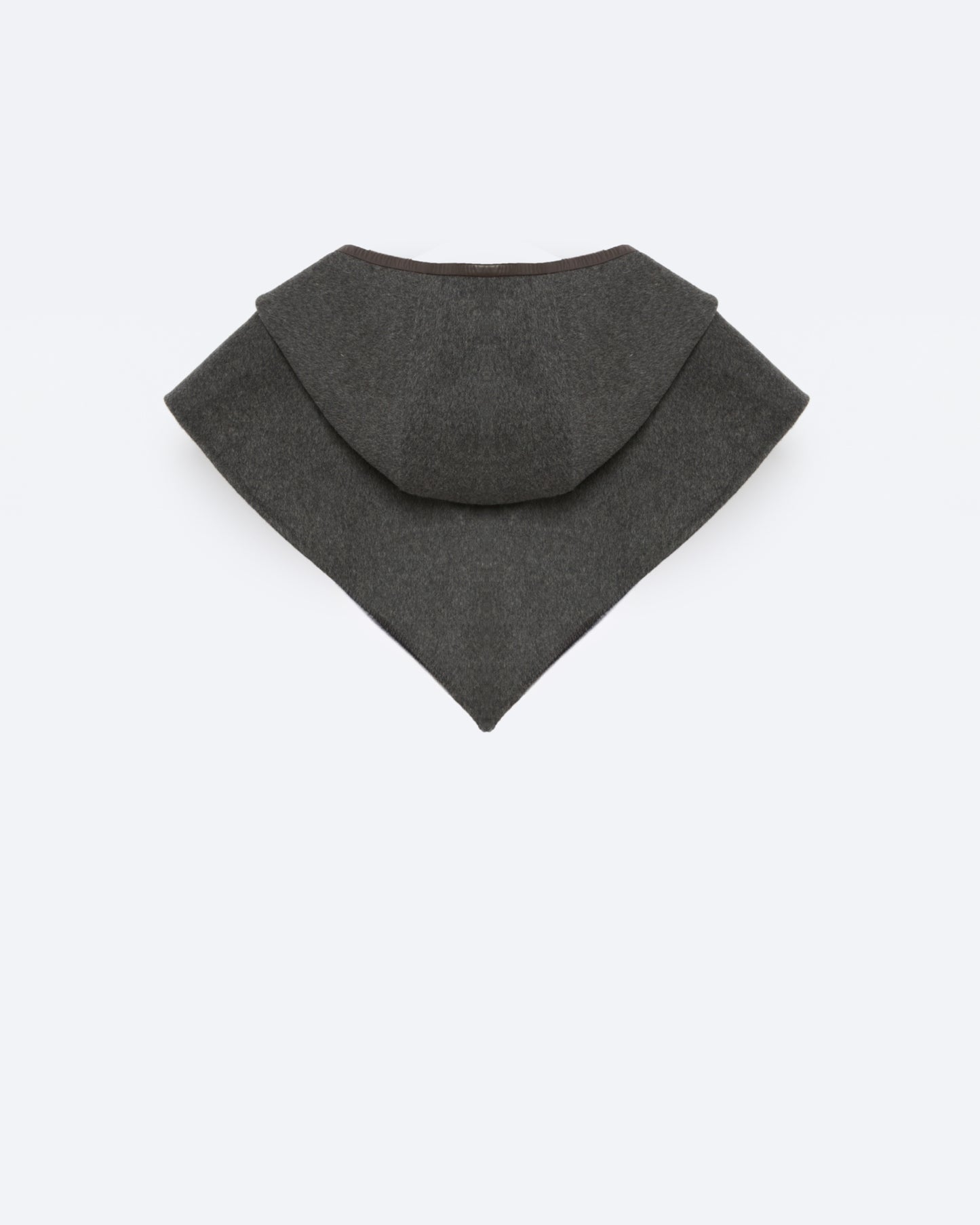 Double-sided cashmere wool hooded scarf