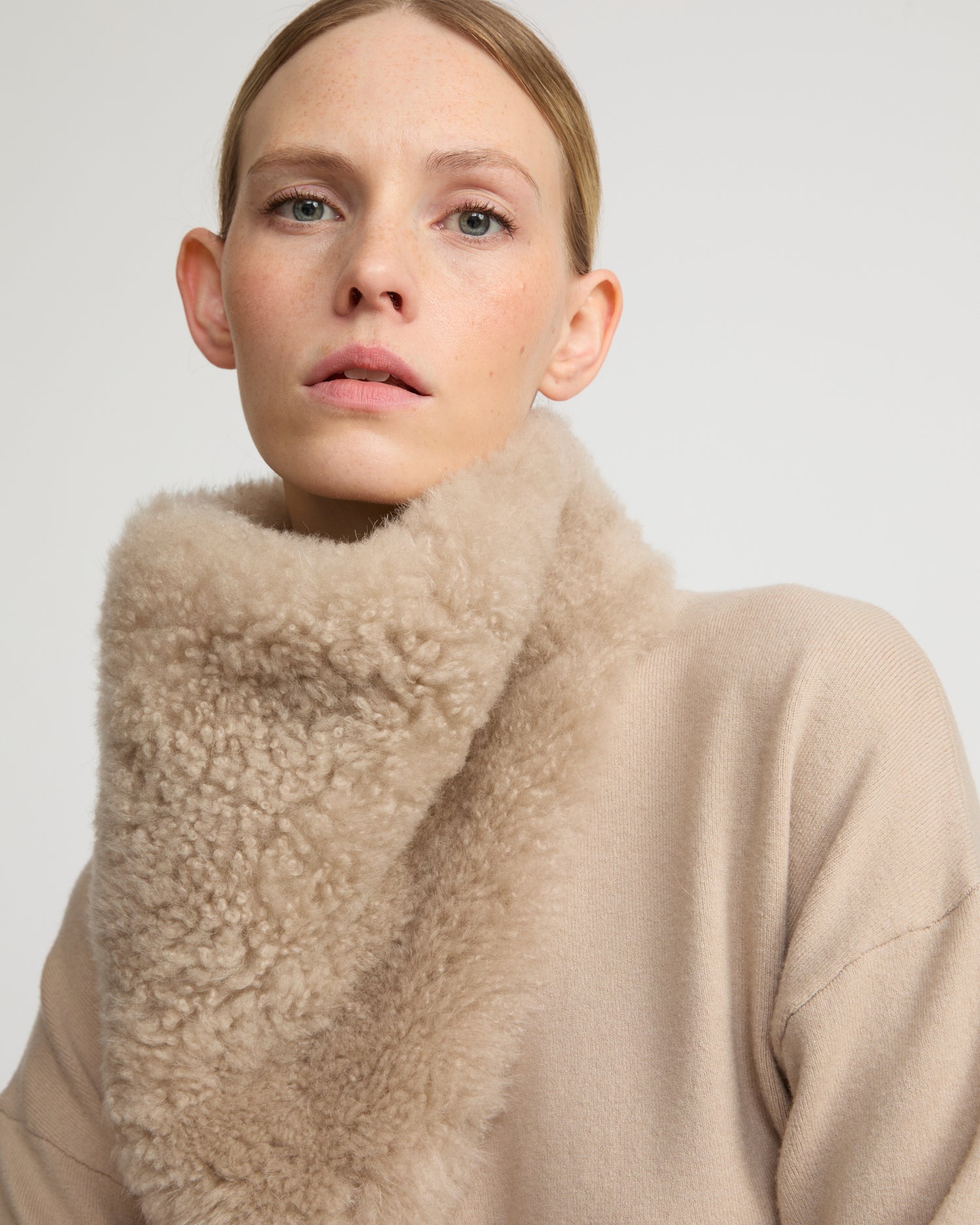 Cashmere lambskin shearling bandana -Yves Salomon