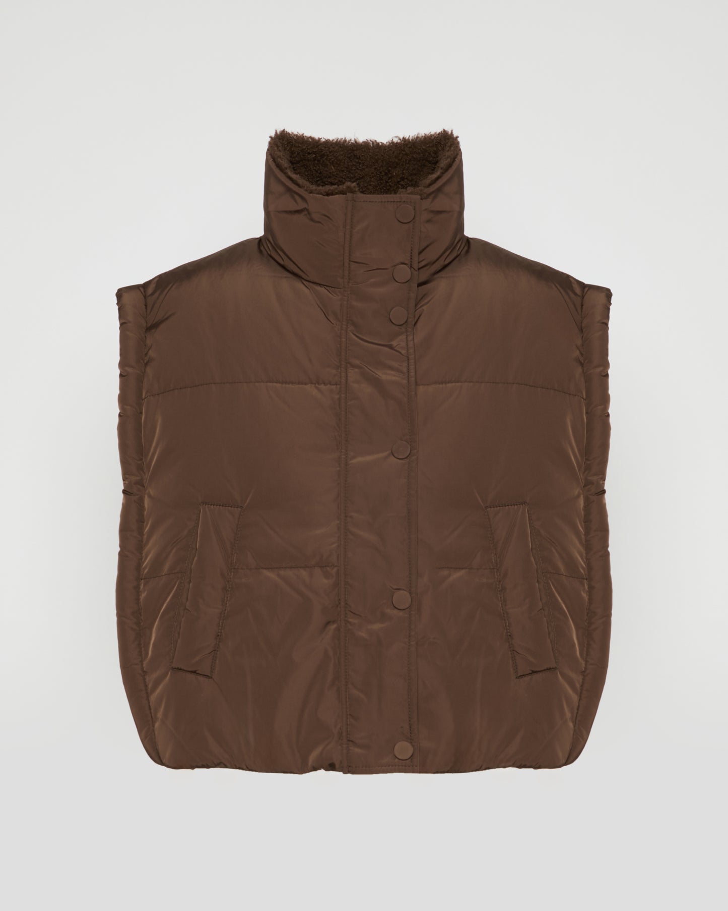 Technical fabric and merinillo reversible gilet