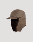 Ushanka-style cap in Loro Piana fabric and mink