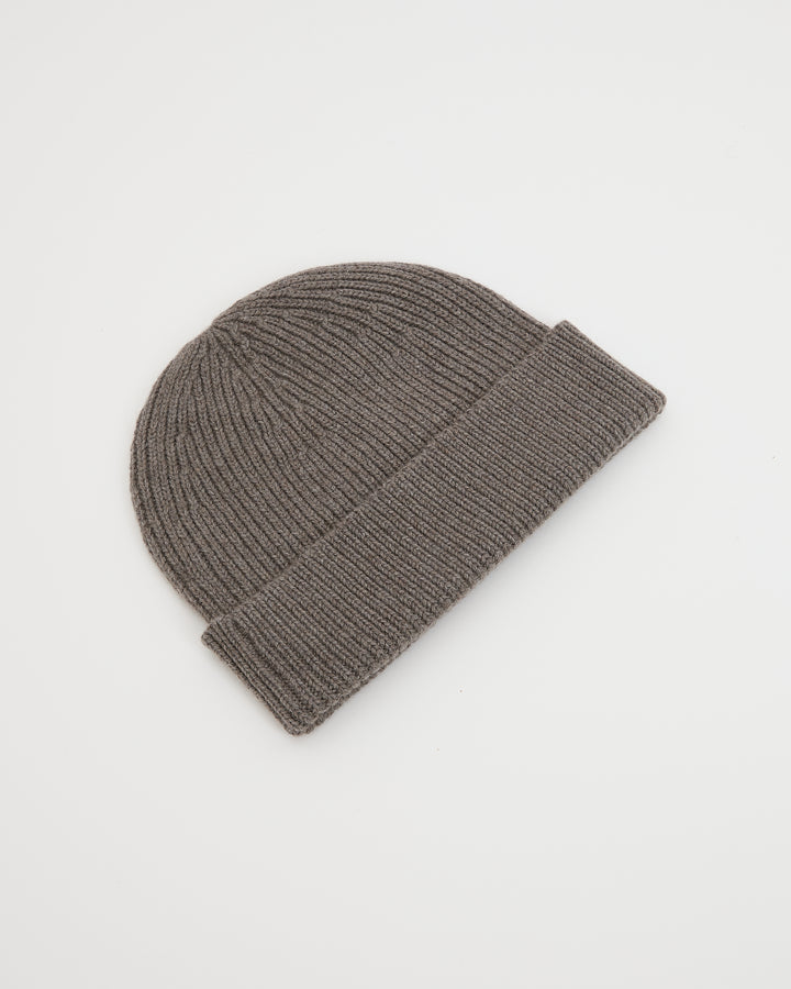 100% cashmere thick knit beanie