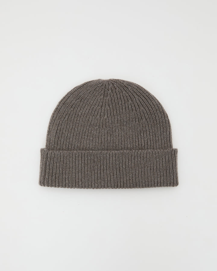 100% cashmere thick knit beanie