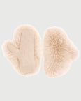 Cashmere and wool knit mittens with cashmere lambskin