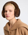 Mink fur earmuffs