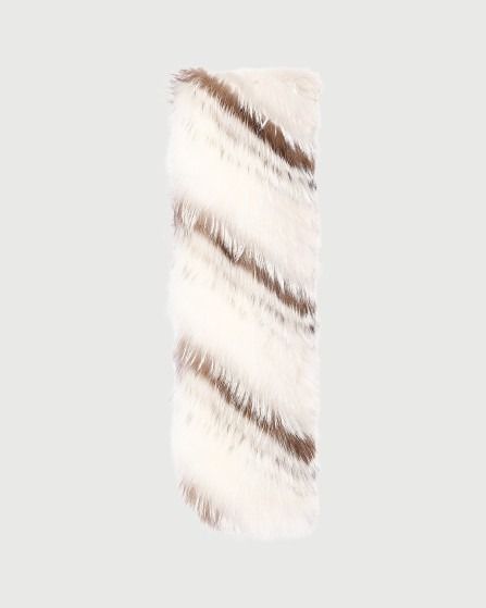 Striped fox fur scarf - Yves Salomon - New Fall Winter Collection