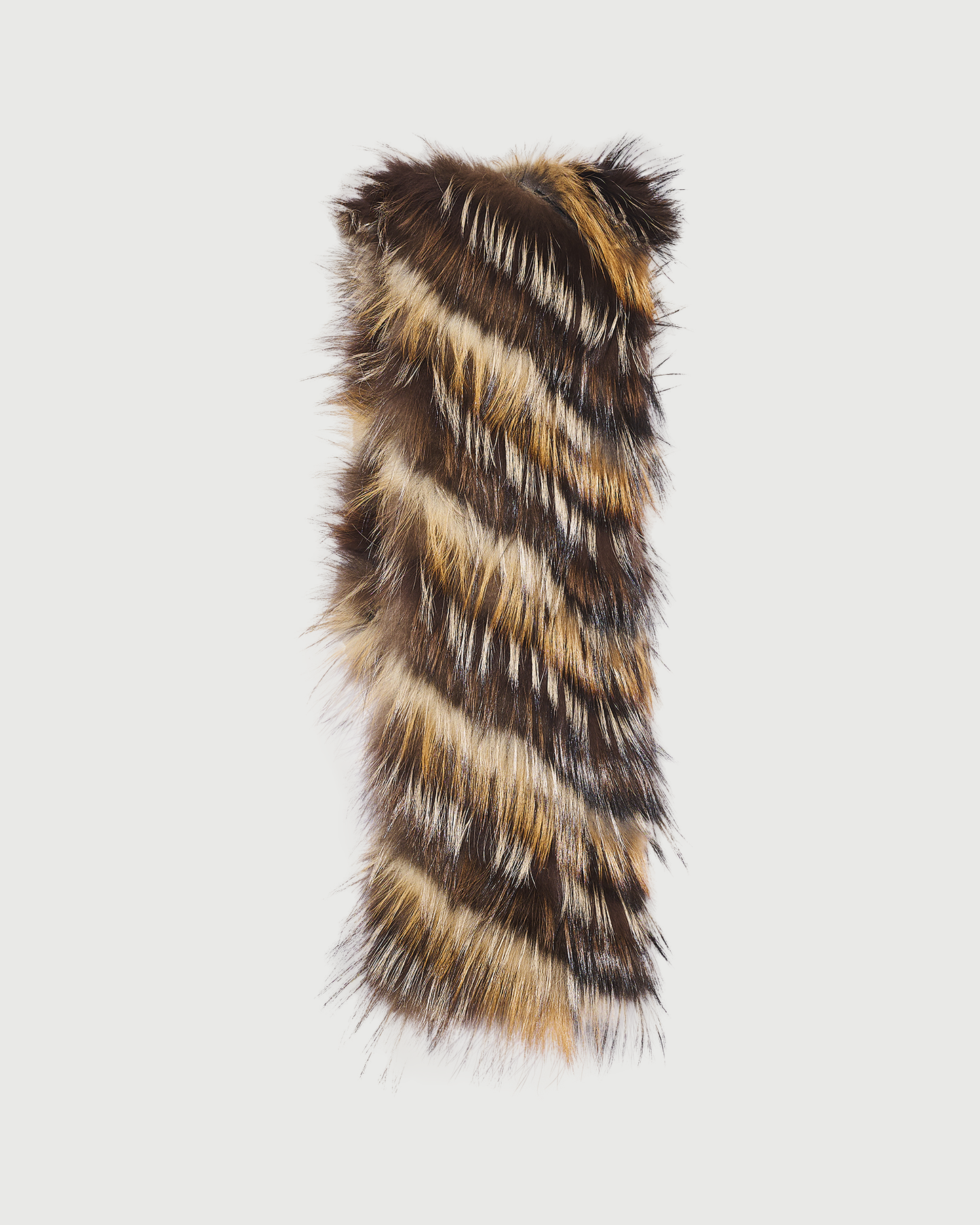 Striped fox fur scarf - Yves Salomon - New Fall Winter Collection