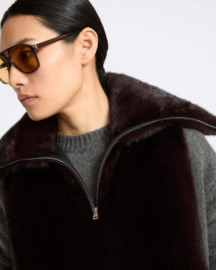 Mink fur bib - Yves Salomon - New Fall Winter Collection