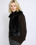 Mink fur bib