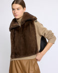 Mink fur bib