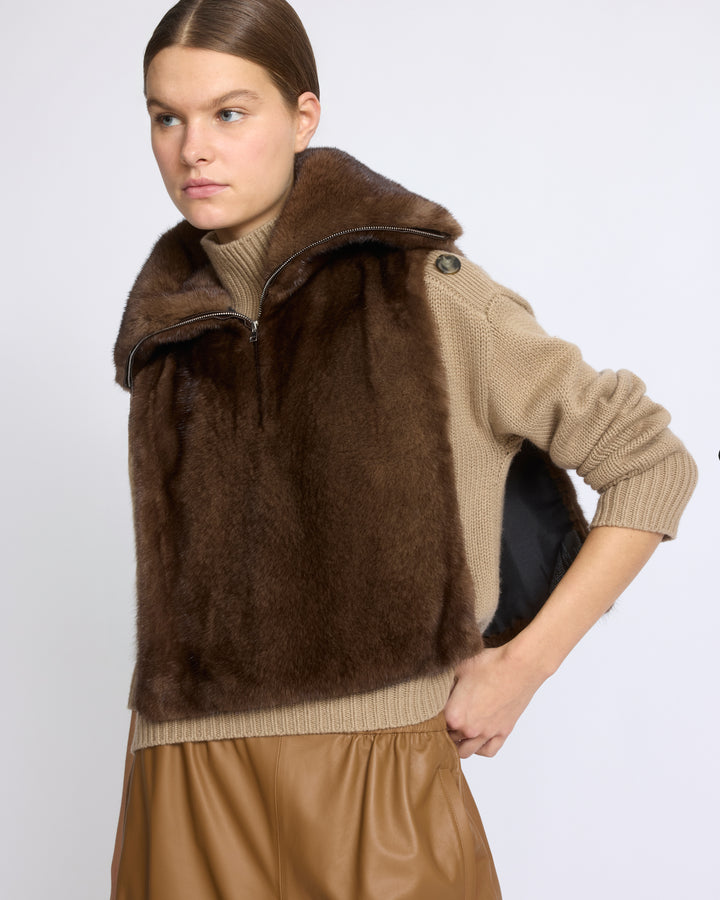 Mink fur bib - Yves Salomon - New Fall/Winter Collection