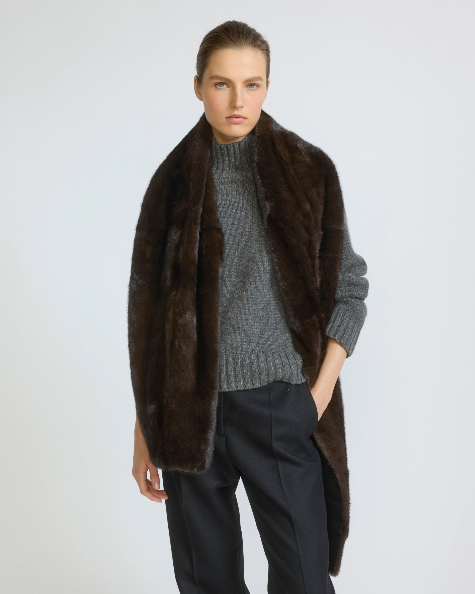 Mink fur scarf - Yves Salomon - New Fall/Winter Collection