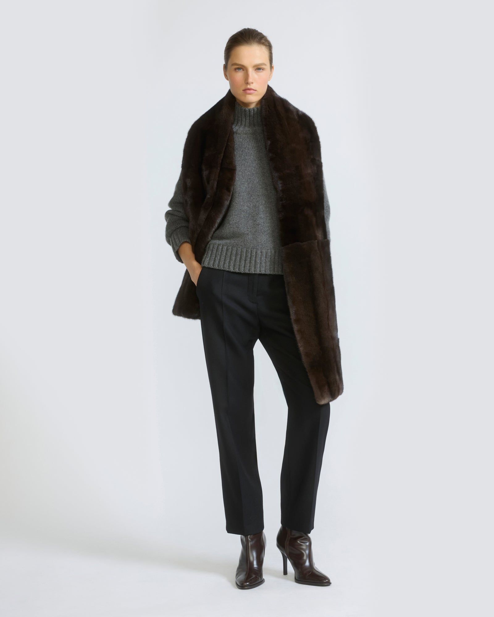 Mink fur scarf - Yves Salomon - New Fall/Winter Collection