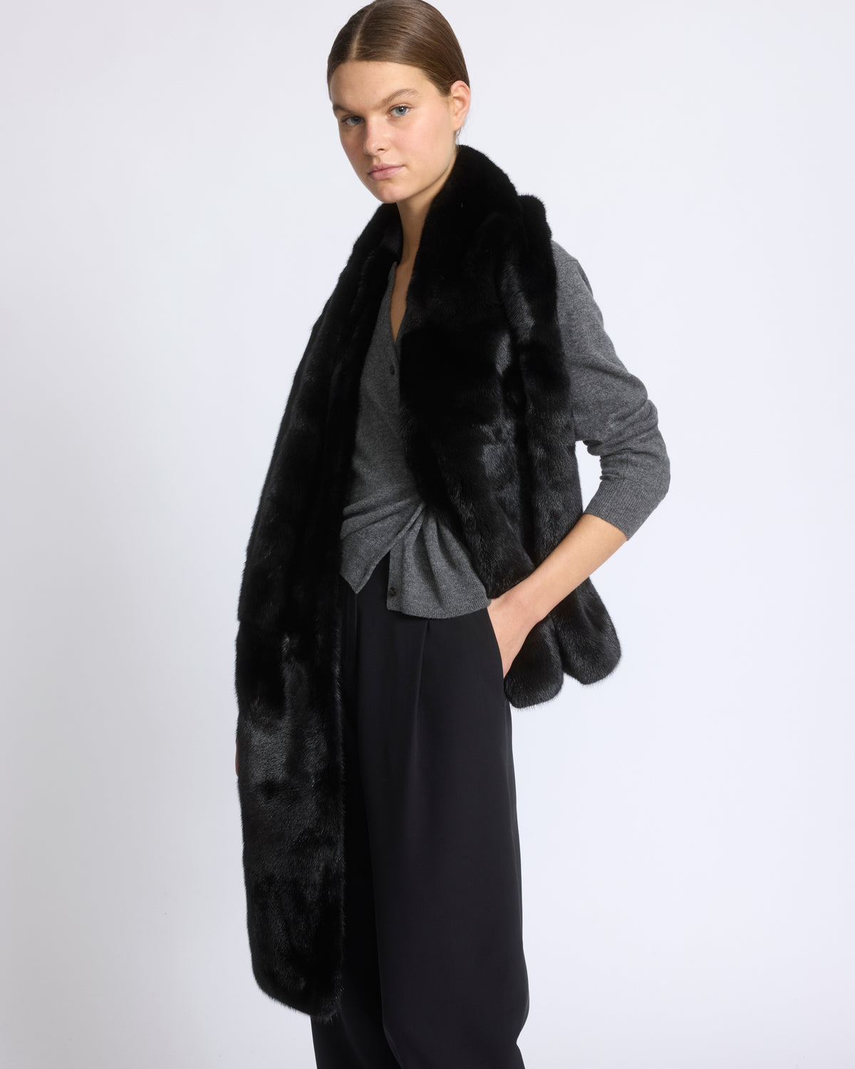 Mink fur scarf - Yves Salomon - New Fall/Winter Collection