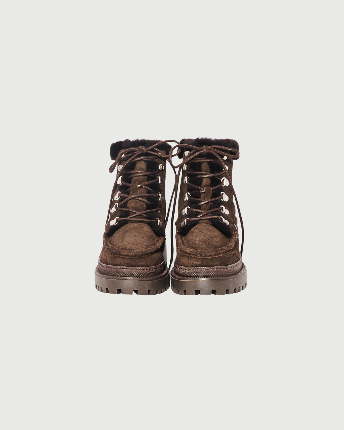 Suede leather and brushed merinillo lambskin ankle boots - Yves Salomon - New Fall Winter Collection