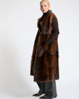 Long Toscana lambskin sleeveless gilet