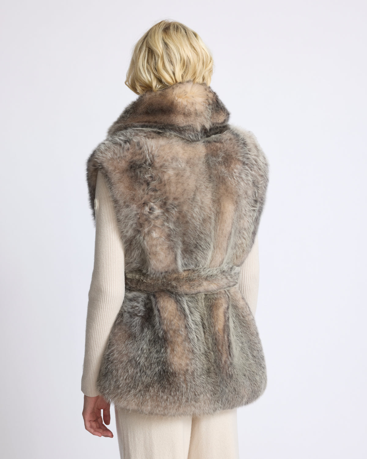Toscana lamb fur-effect sleeveless gilet - Yves Salomon - New Fall/Winter Collection