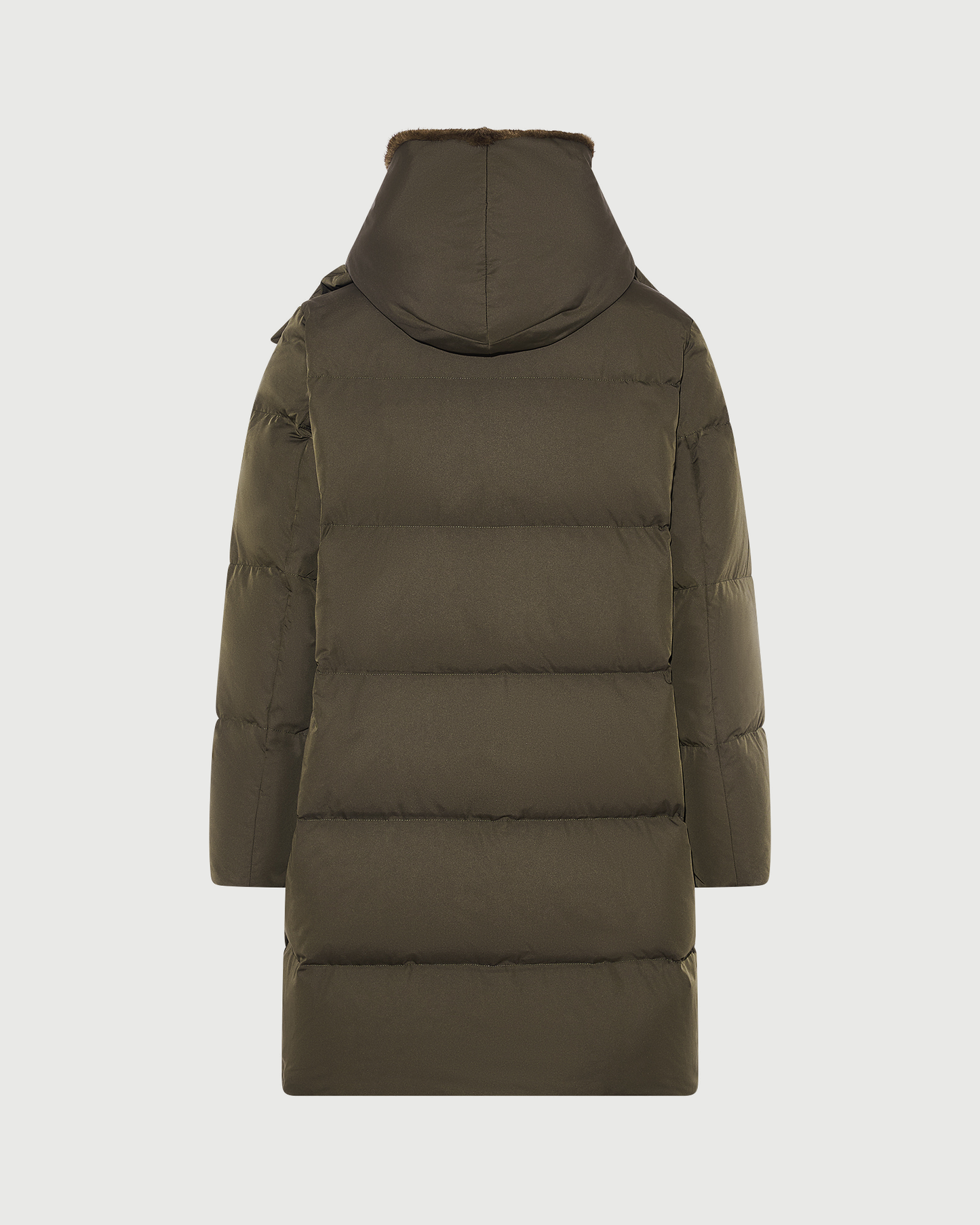 Long down jacket in water-repellent technical fabric with mink fur bib panel - Yves Salomon - New Fall Winter Collection