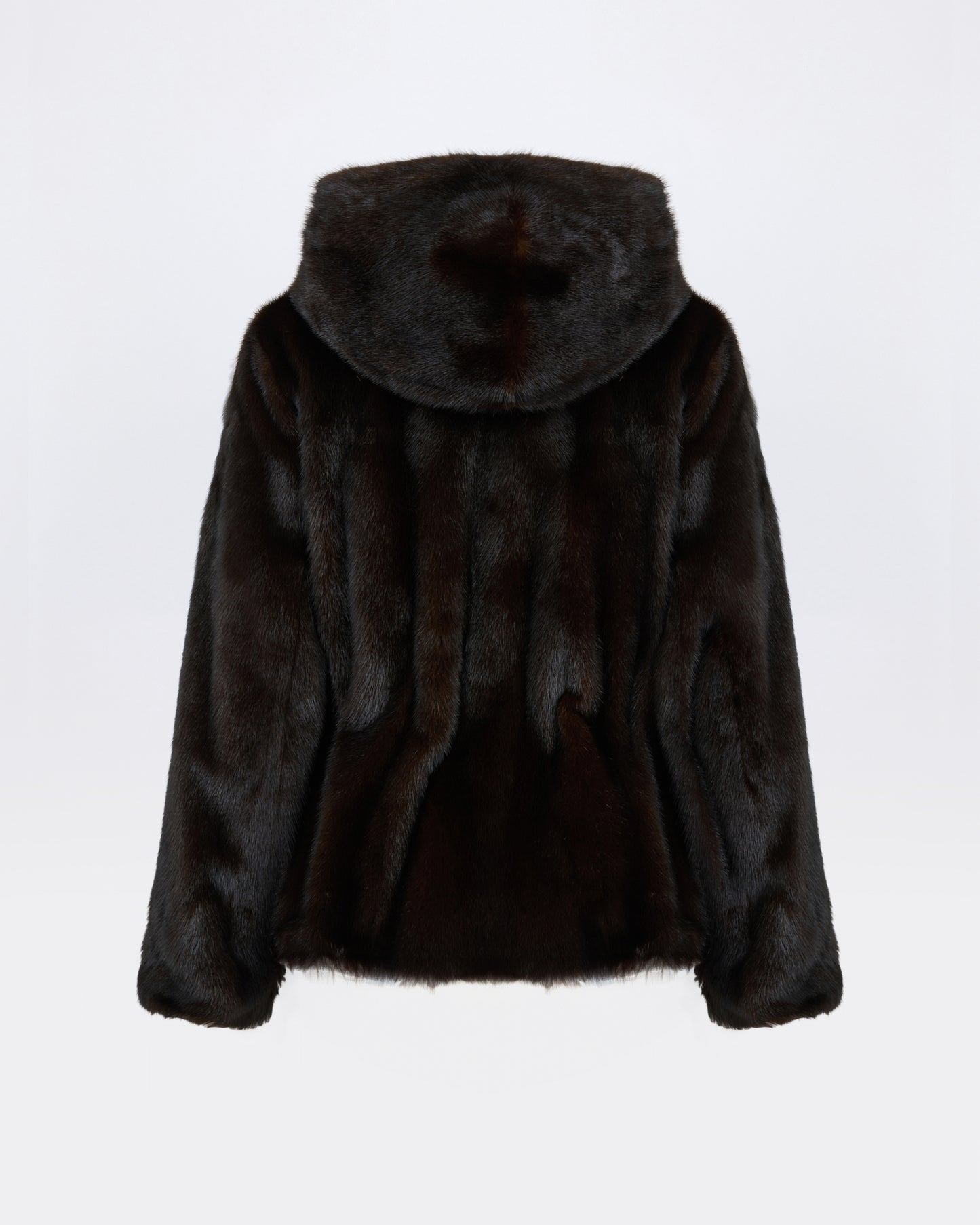 Reversible water-repellent technical fabric hooded jacket with mink fur - Yves Salomon - New Fall/Winter Collection