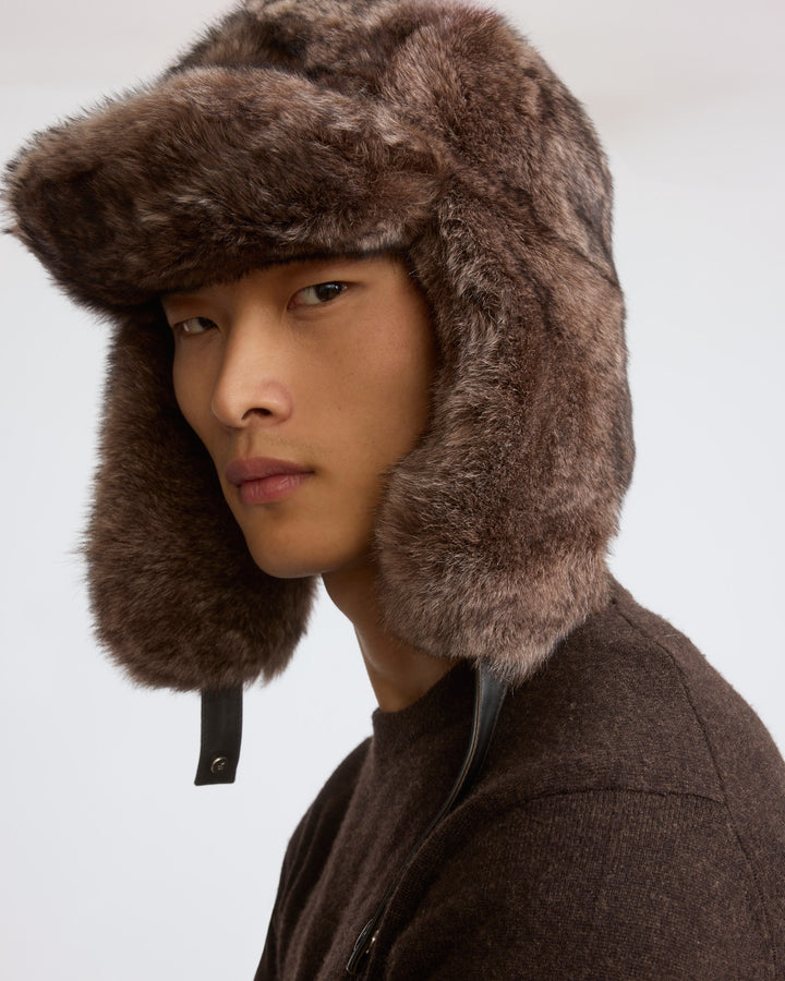 Toscana lambskin fur-effect shearling trapper hat - Yves Salomon - New Fall/Winter Collection