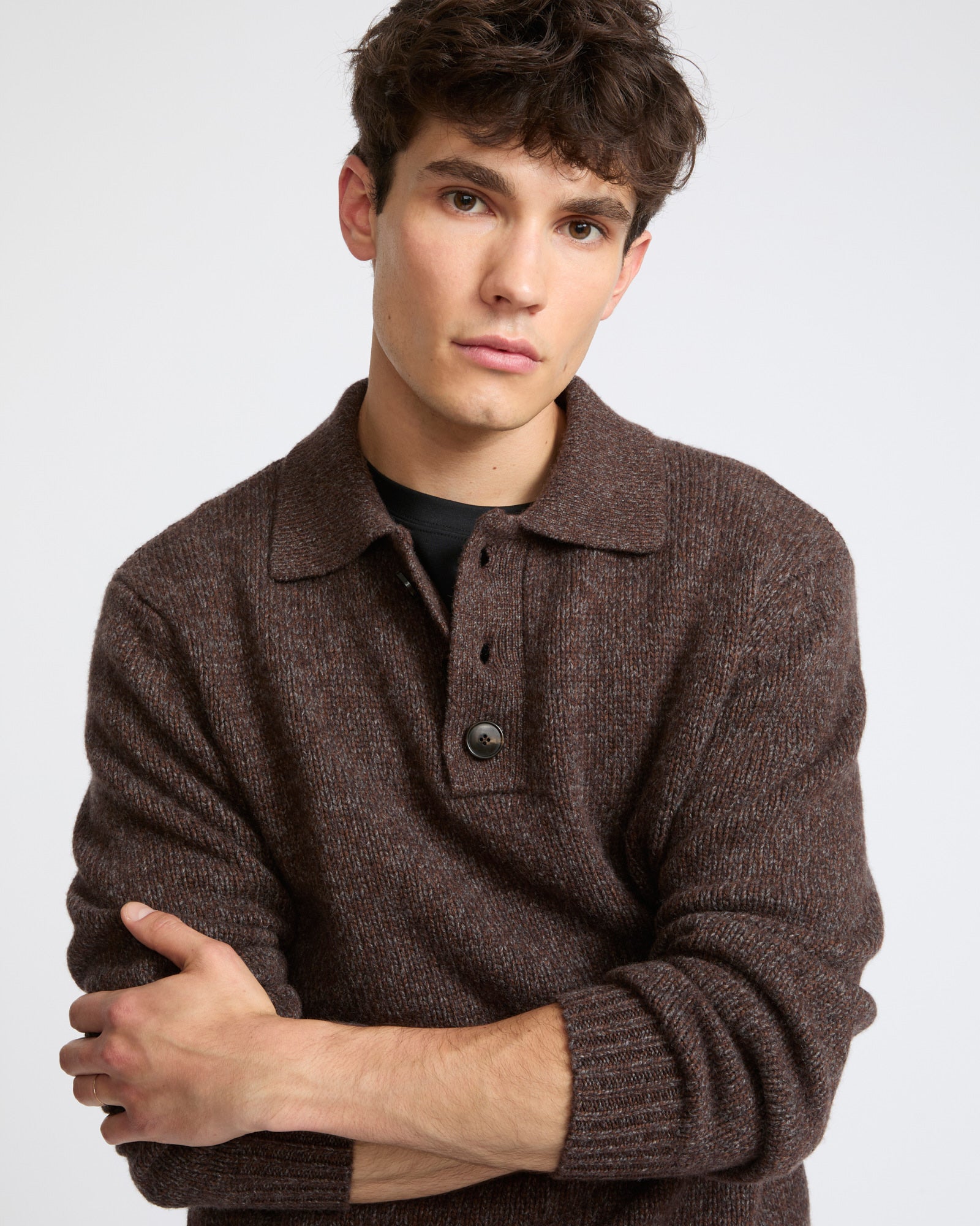 Heavy 100% cashmere knit polo sweater - Yves Salomon - New Fall Winter Collection
