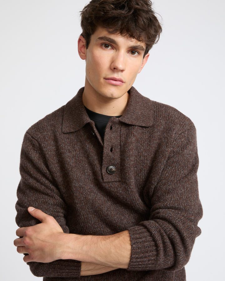 Heavy 100% cashmere knit polo sweater - Yves Salomon - New Fall Winter Collection