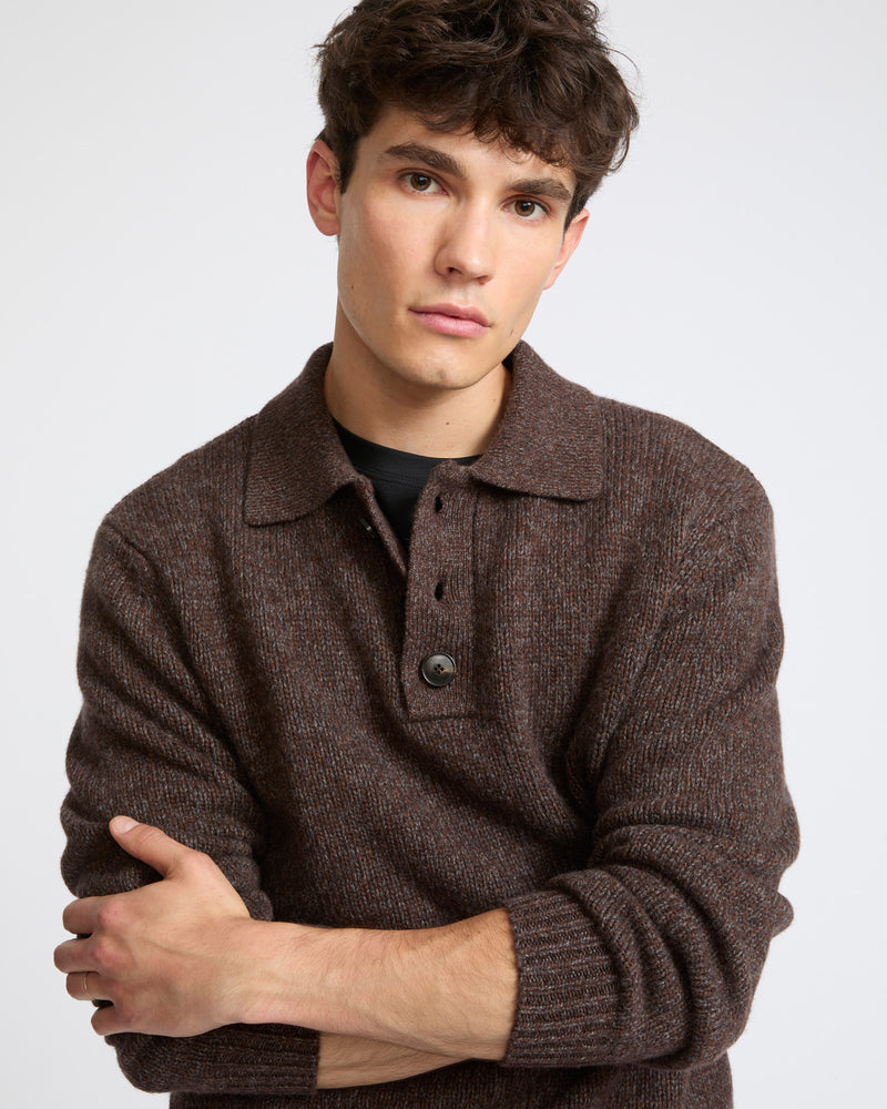 Heavy 100% cashmere knit polo sweater - Yves Salomon - New Fall Winter Collection