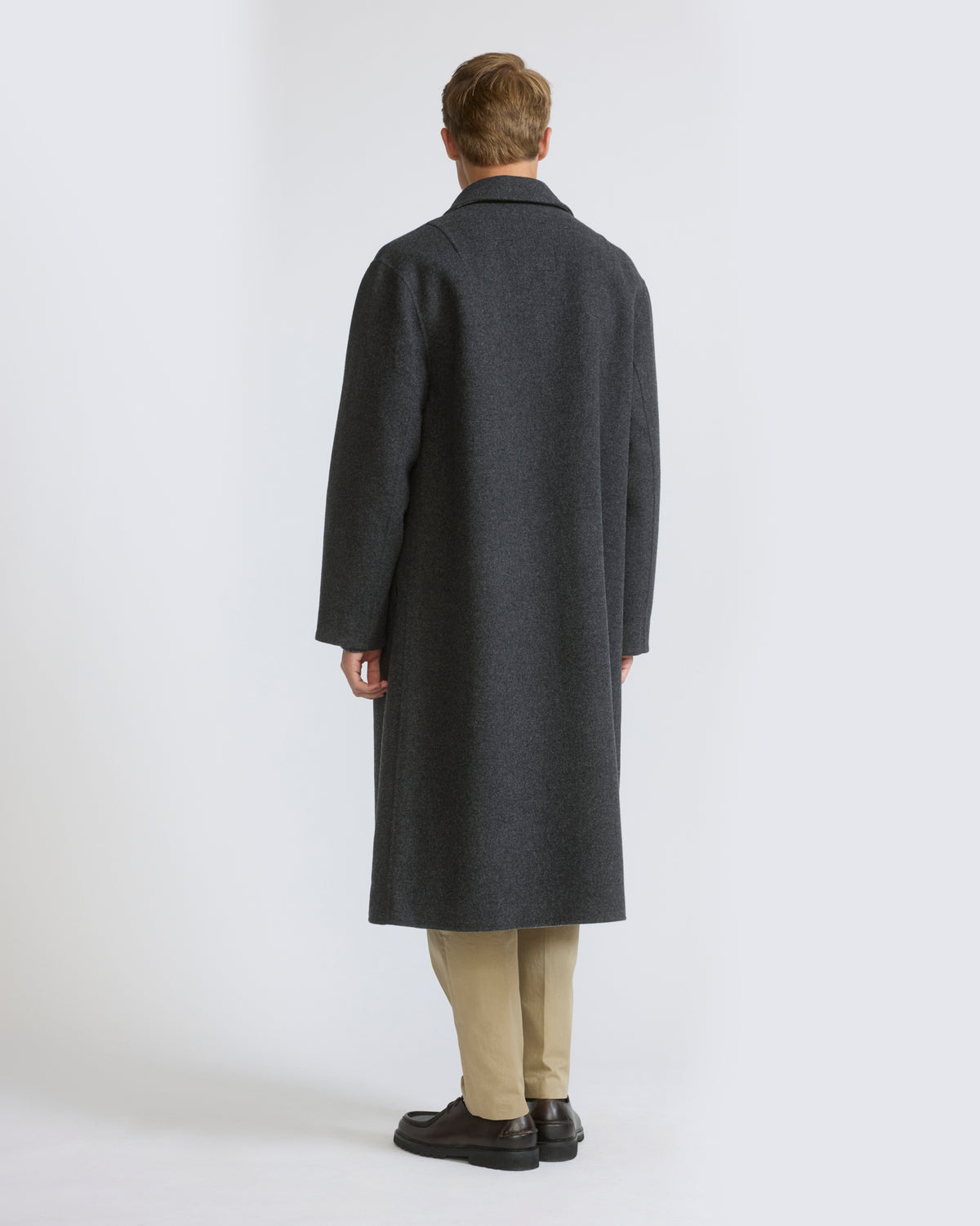 Double-sided wool coat with check interior - Yves Salomon - New Fall/Winter Collection