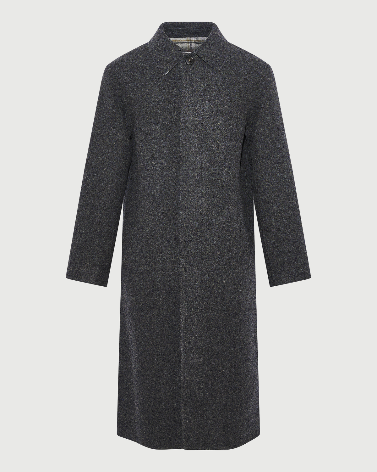 Double-sided wool coat with check interior - Yves Salomon - New Fall Winter Collection