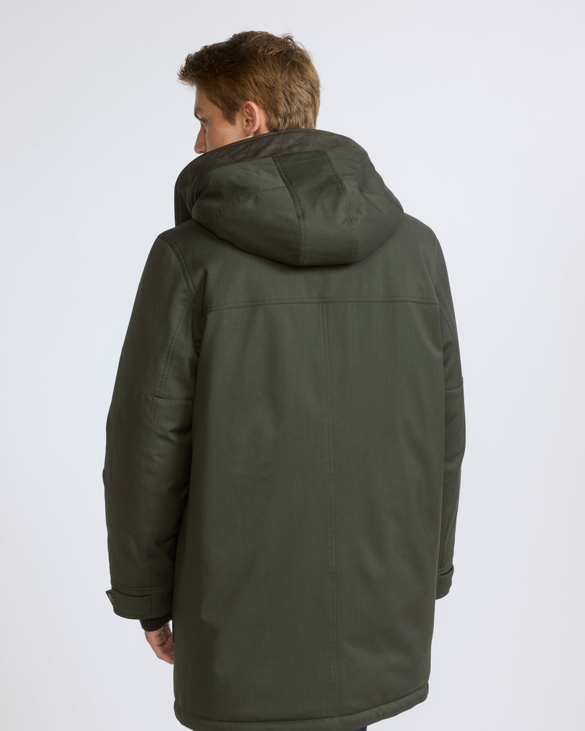 Long parka in waterproof wool-blend technical fabric with lambskin shearling - Yves Salomon - New Fall/Winter Collection