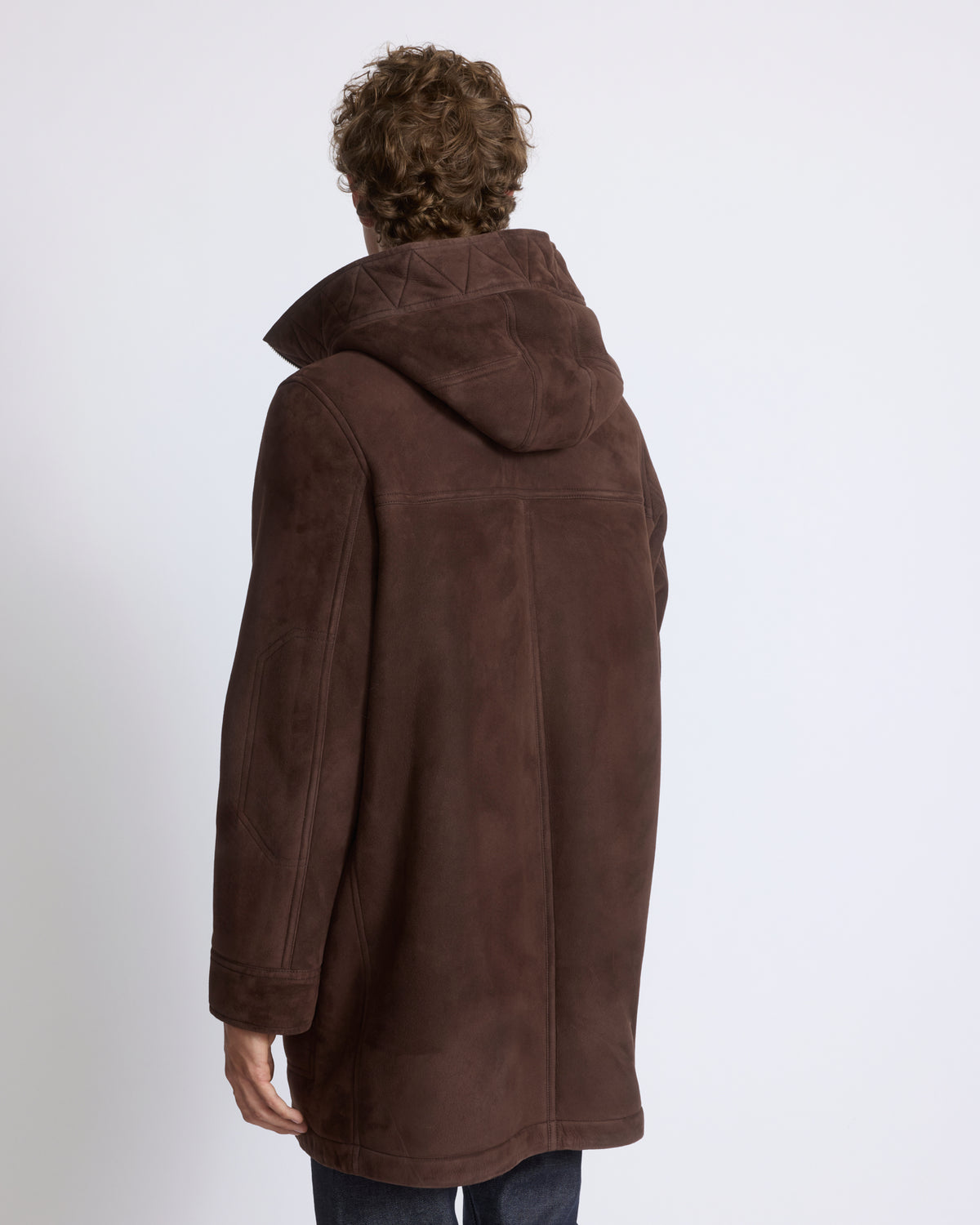 Suede lambskin shearling parka with curly wool - Yves Salomon - New Fall/Winter Collection