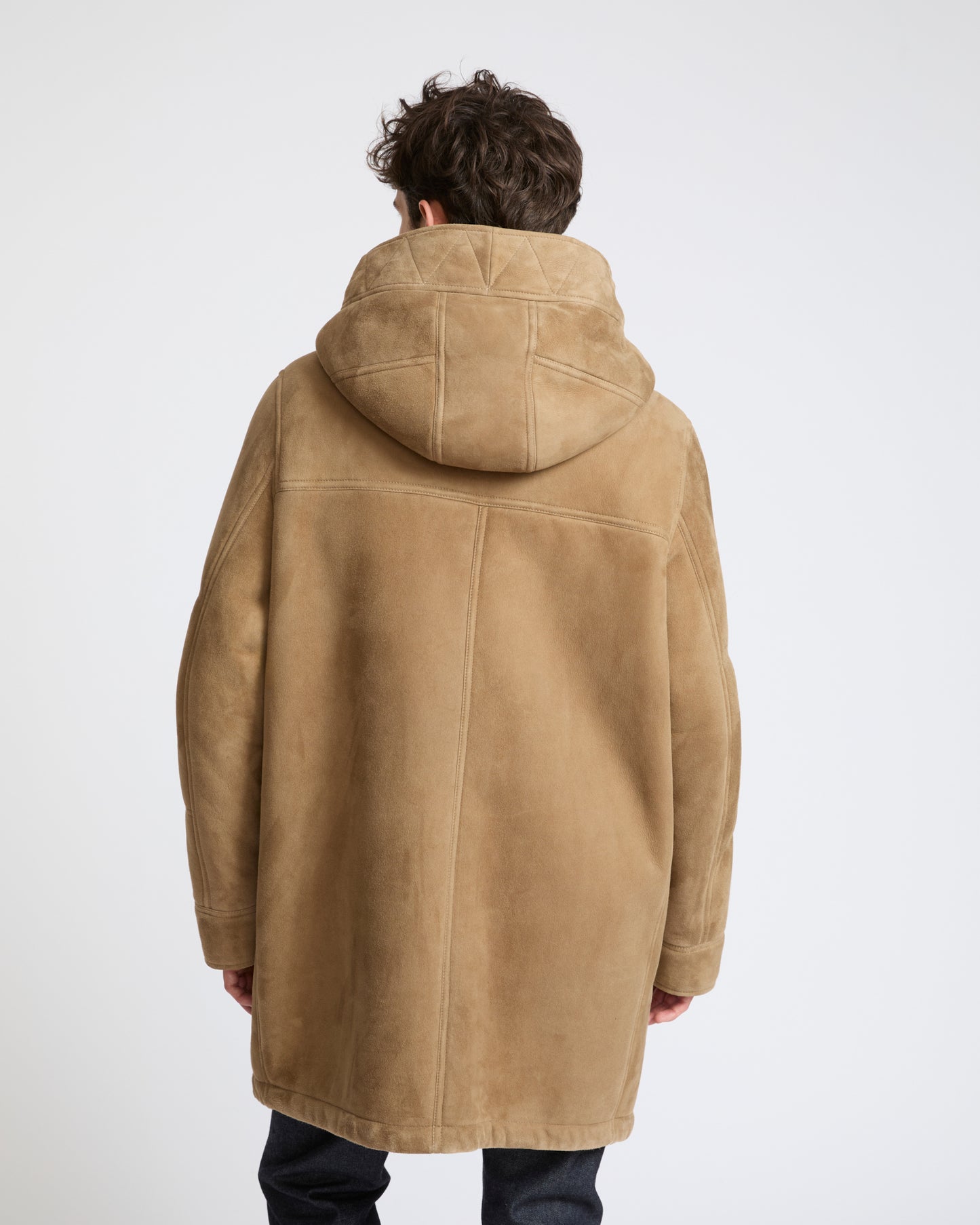 Suede lambskin shearling parka with curly wool - Yves Salomon - New Fall Winter Collection