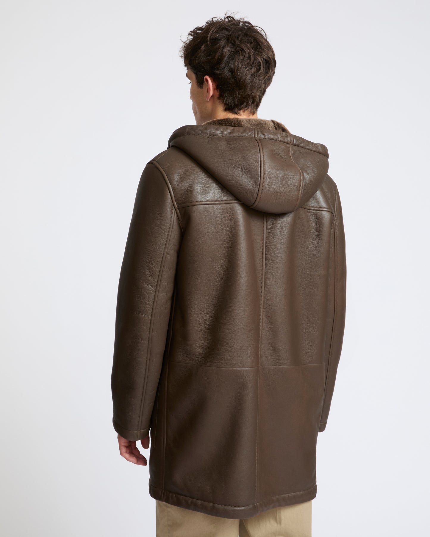 Silky straight lambskin wool shearling hooded coat - Yves Salomon - New Fall Winter Collection