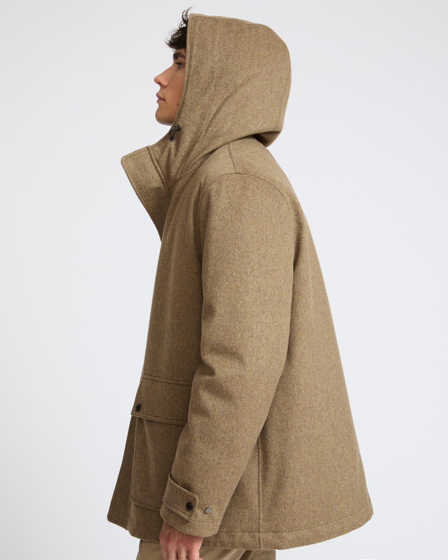 Short parka in Loro Piana waterproof fabric with mink fur trim - Yves Salomon - New Fall Winter Collection