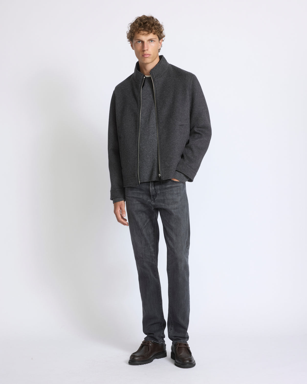 Double-sided cashmere jacket with plucked mink fur trim - Yves Salomon - New Fall/Winter Collection