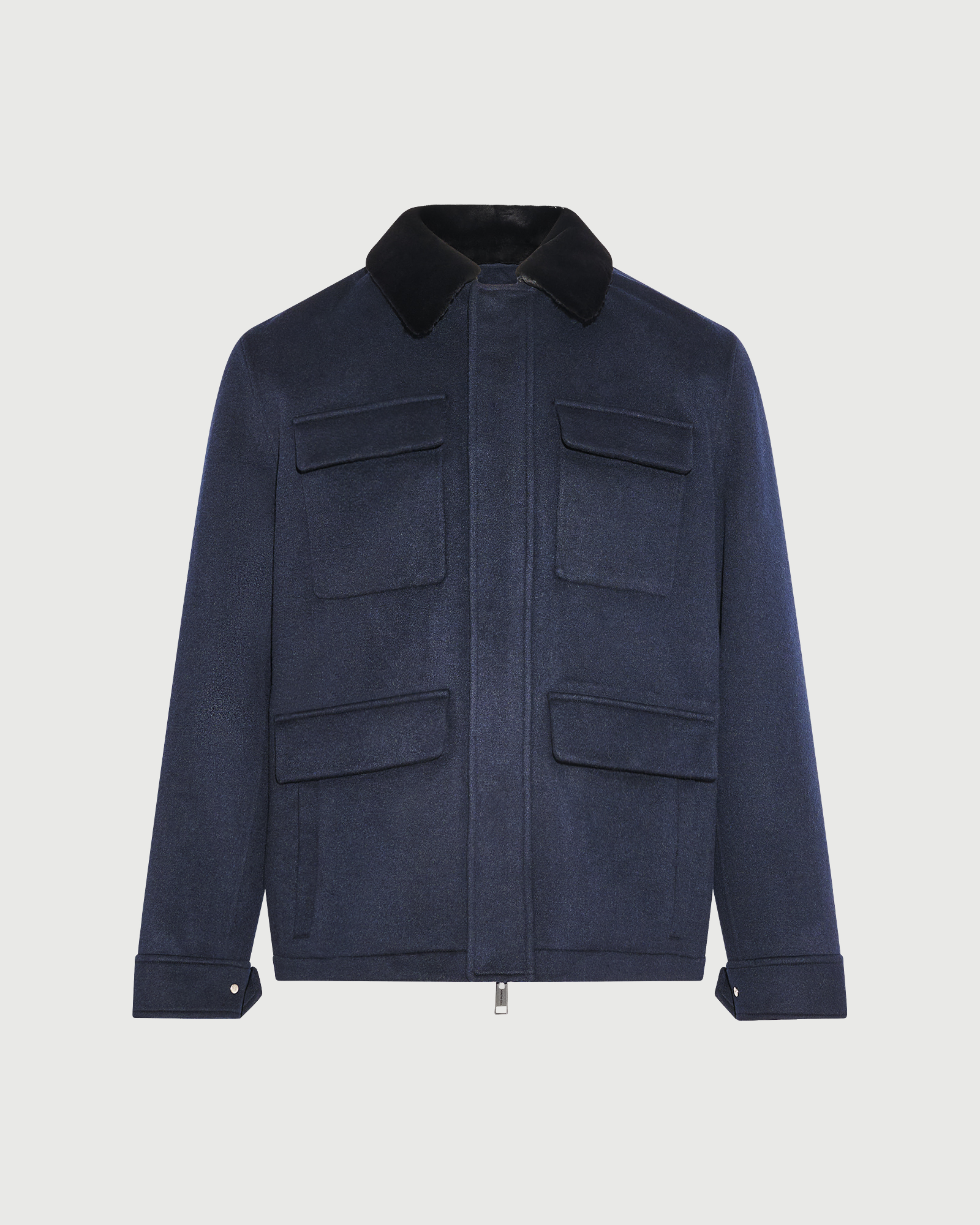 Double-sided wool and cashmere jacket with shaved mink fur trim - Yves Salomon - New Fall Winter Collection