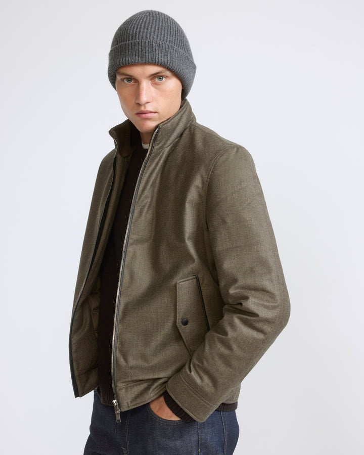 Down jacket in Loro Piana waterproof fabric with plucked mink fur trim - Yves Salomon - New Fall/Winter Collection