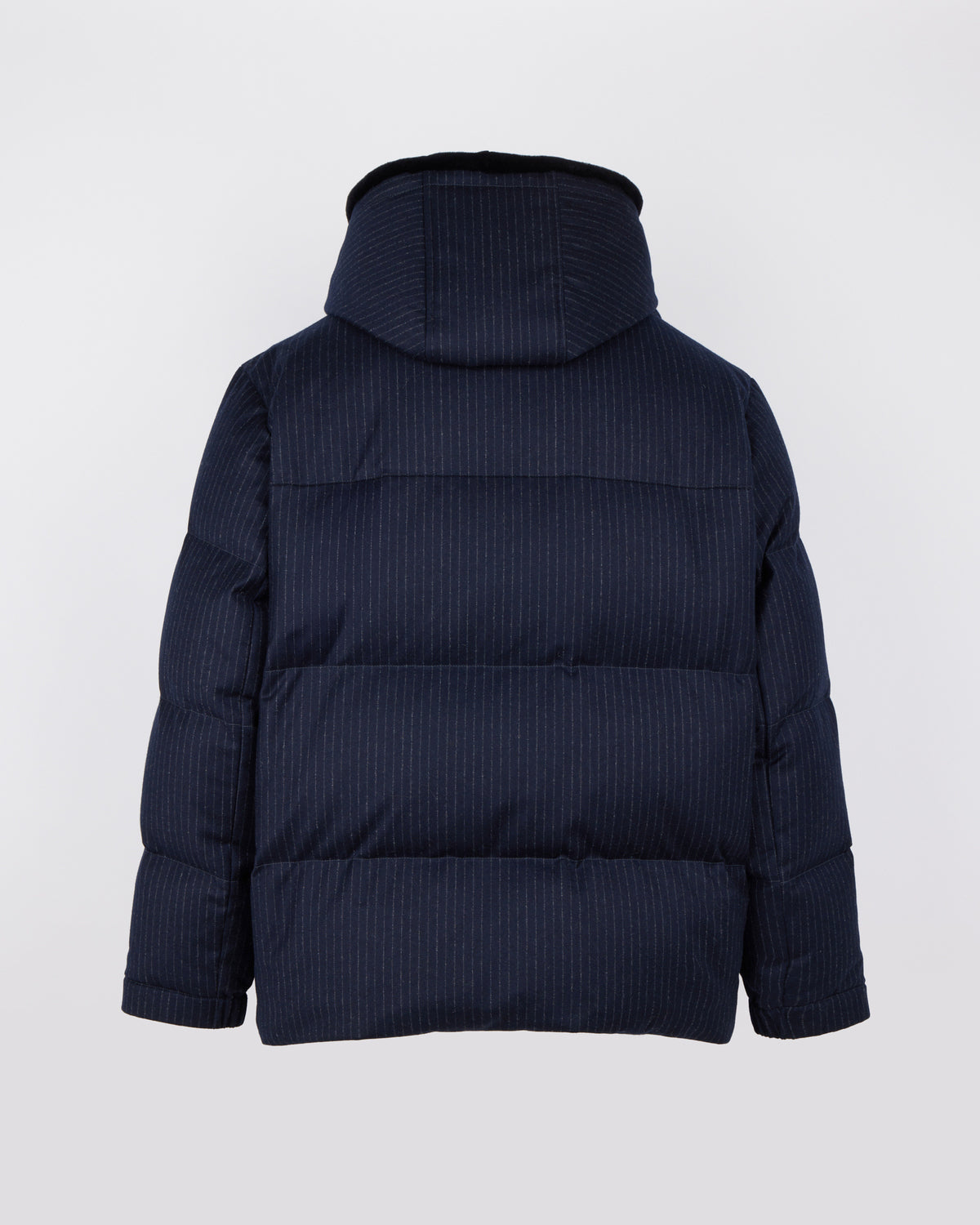 Short down jacket in Loro Piana waterproof jacquard fabric with mink fur bib panel - Yves Salomon - New Fall/Winter Collection