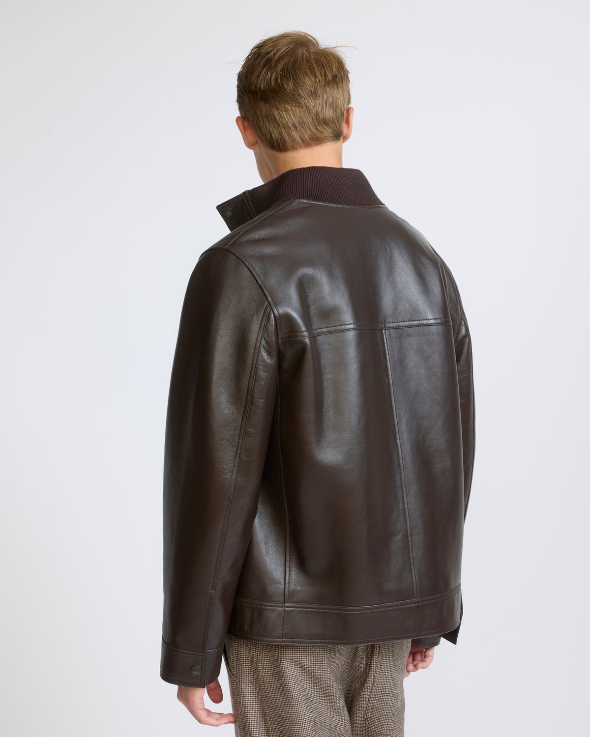 Lambskin leather jacket with knit collar - Yves Salomon - New Fall/Winter Collection