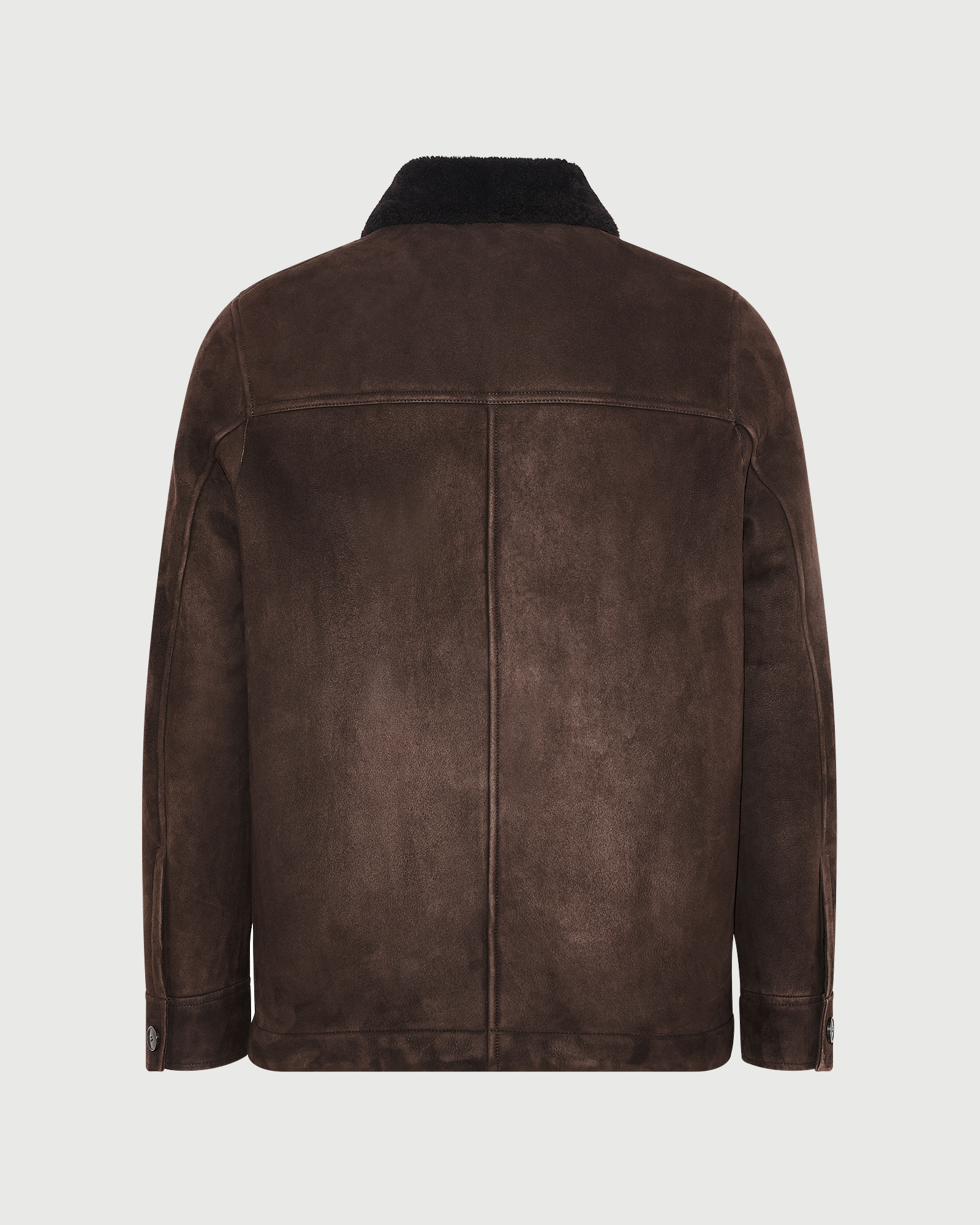 Suede lambskin shearling jacket with curly wool - Yves Salomon - New Fall Winter Collection