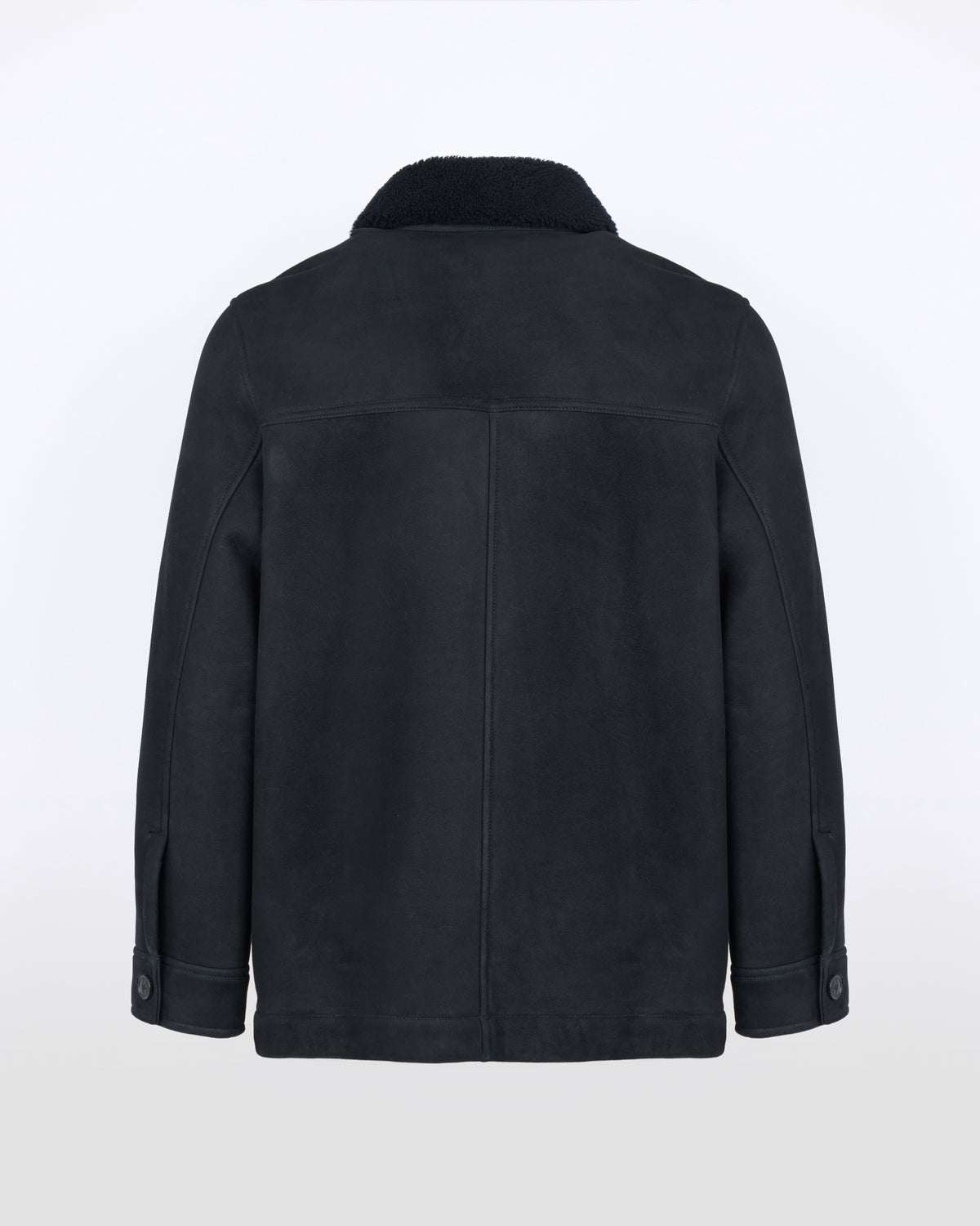 Suede lambskin shearling jacket with curly wool - Yves Salomon - New Fall/Winter Collection
