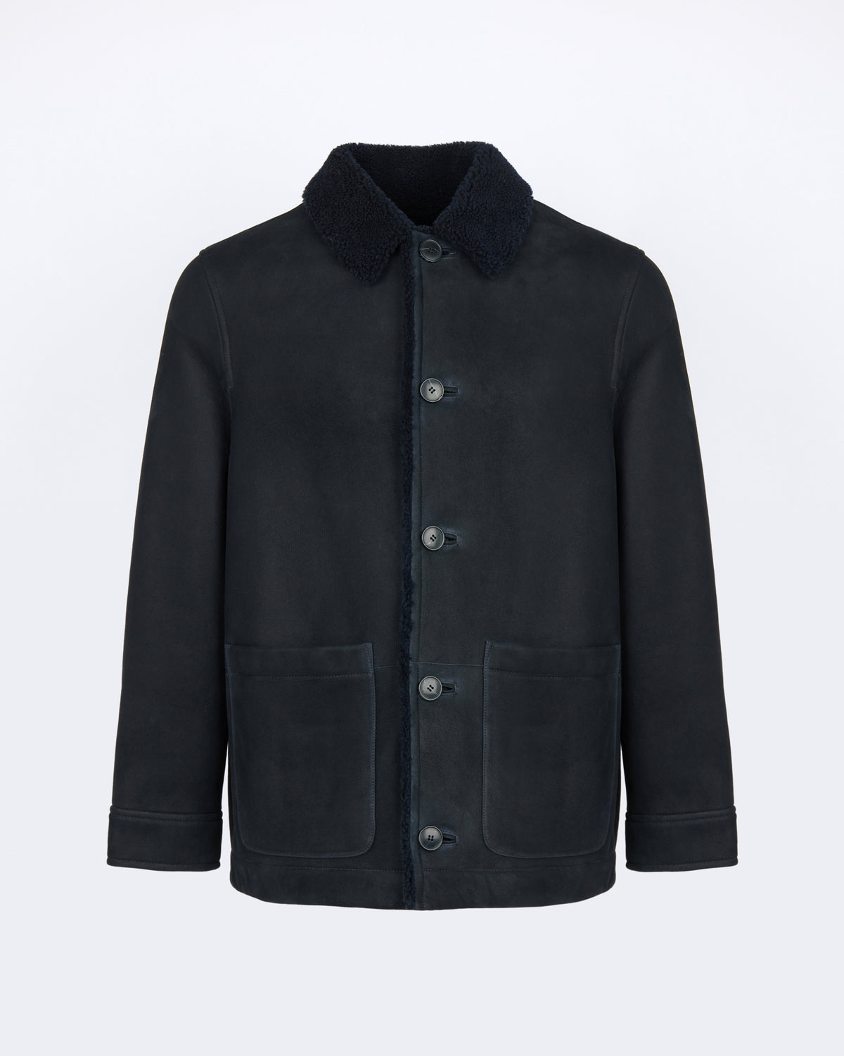 Suede lambskin shearling jacket with curly wool - Yves Salomon - New Fall/Winter Collection
