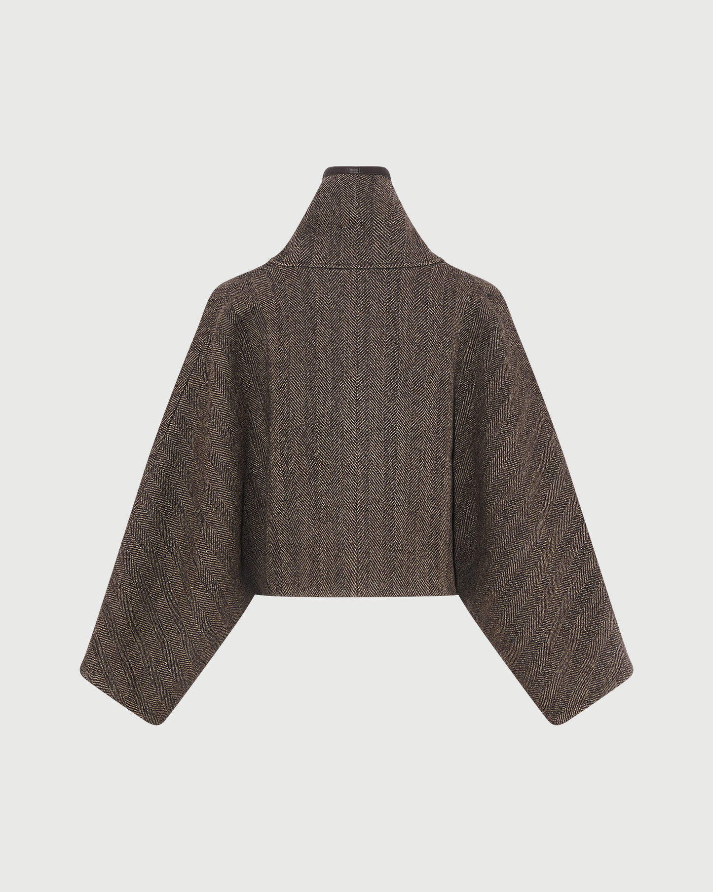 Herringbone double-sided wool cape jacket - Yves Salomon - New Fall Winter Collection