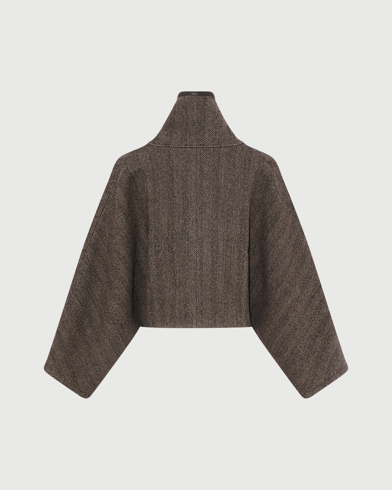 Herringbone double-sided wool cape jacket - Yves Salomon - New Fall Winter Collection
