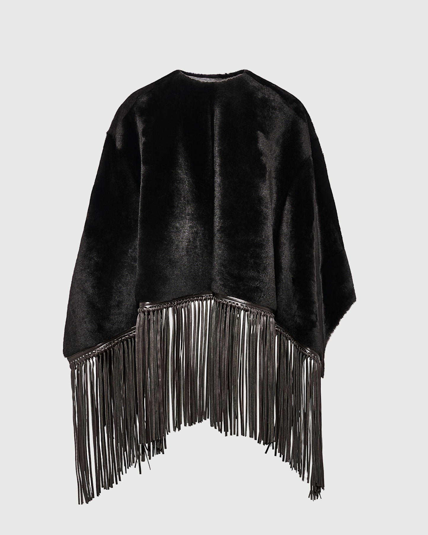 Fringed lambskin shearling cape - Yves Salomon - New Fall Winter Collection