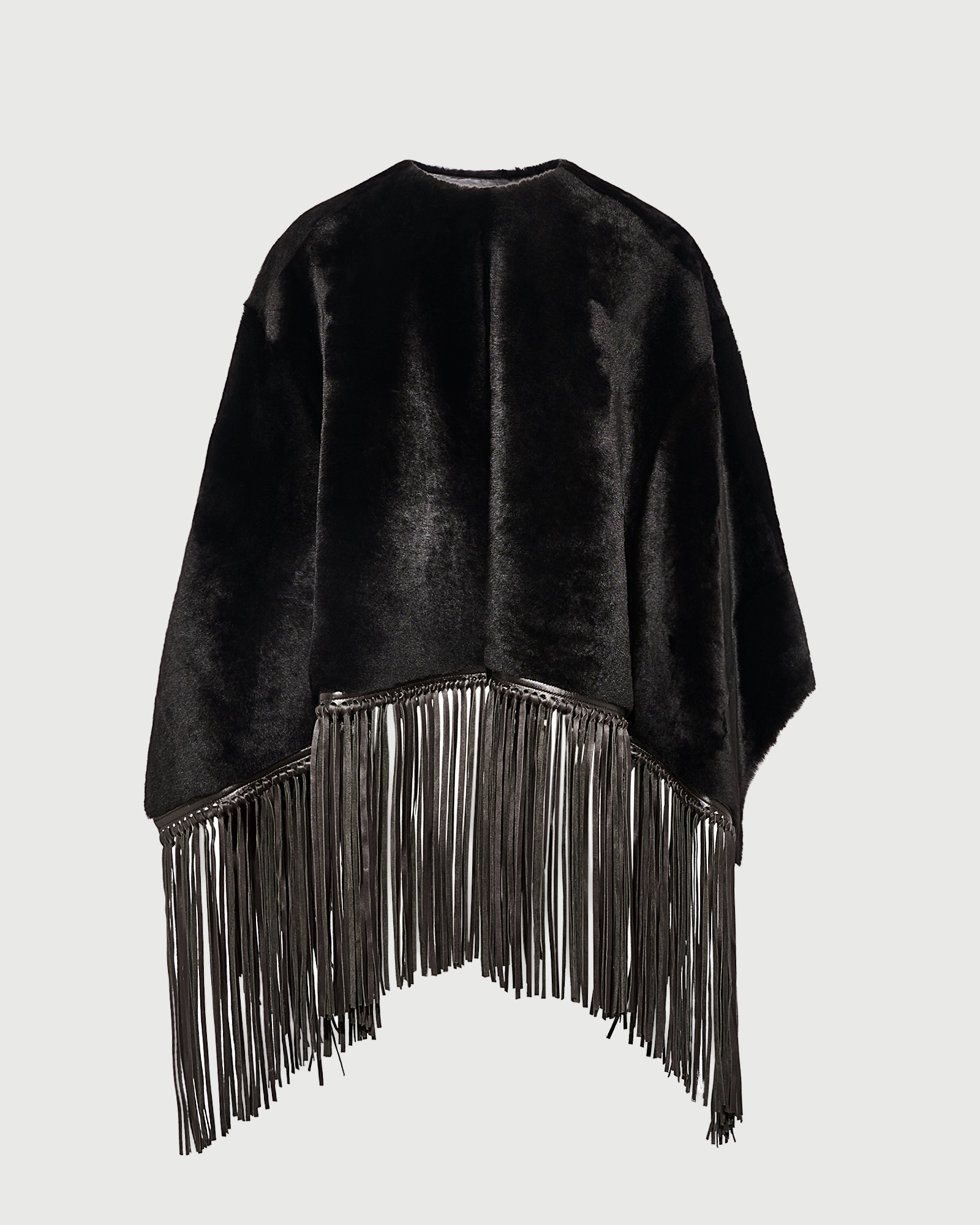 Fringed lambskin shearling cape - Yves Salomon - New Fall Winter Collection